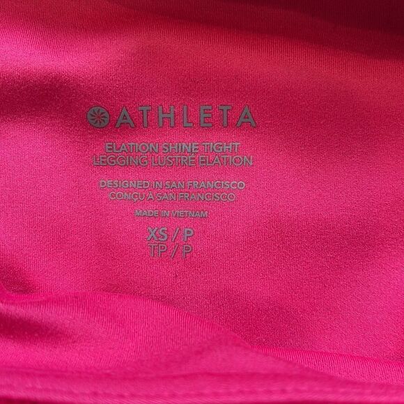 Athleta Shine Tight Legging, Magenta, XS. - Picture 8 of 9